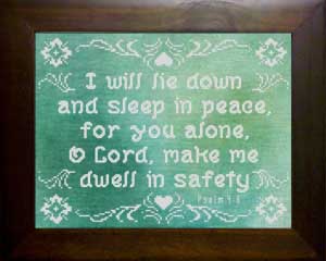 Peace and Safety - Psalm 4:8 Fabric Color Woodland